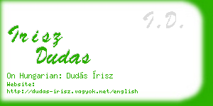 irisz dudas business card